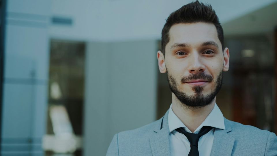 A young professional services partner