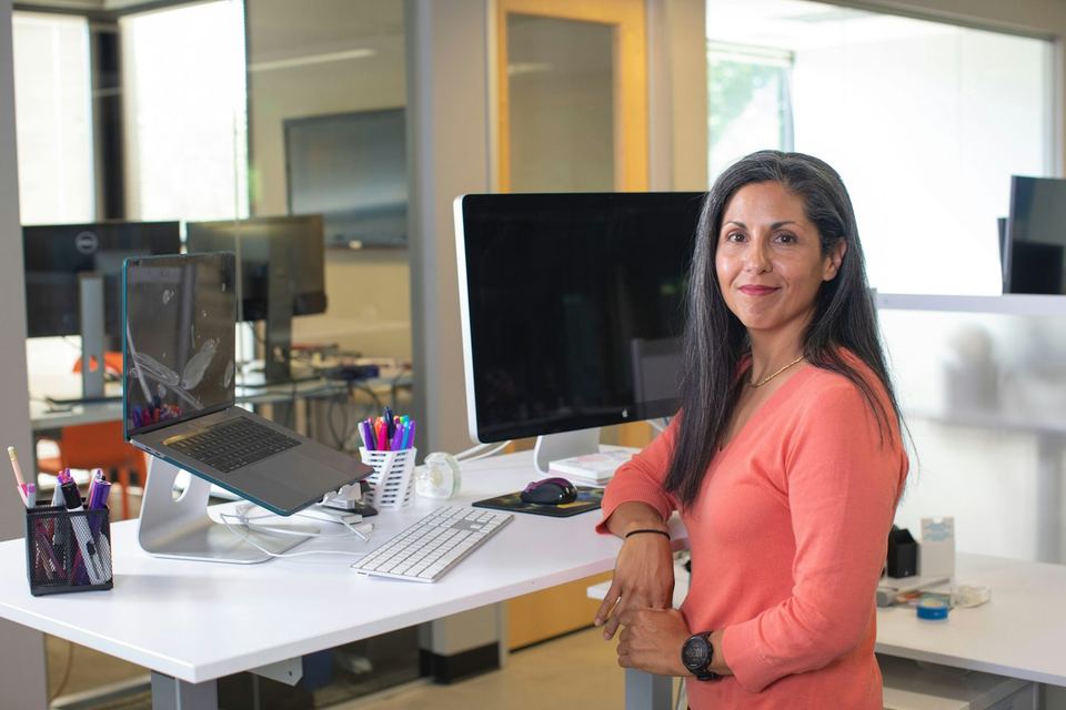 A founder checking her cash position