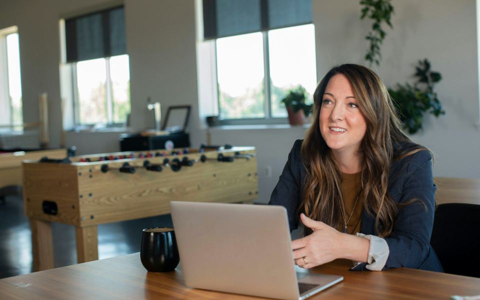 A remote finance leader at work